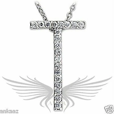 CHANEL Lettera con ciondolo placcato rodio grado brillante AAA zircone cubico zecca (T) 21618