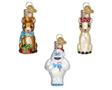 Old World Christmas Miniature Gumdrop Ornament - Rudolph and Friends Theme