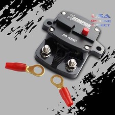 80 AMP IN-LINE POWER MARINE RATED CIRCUIT BREAKER REPLACES FUSE HOLDER 12Volt