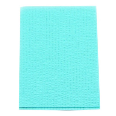 Crosstex WEXAAQ Advantage Dental Patient Bibs 2-Ply 13'' X 18'' Aqua 500/Pk