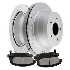 Drilled Rear Brakes Rotors Ceramic Pads For Chevrolet S10 Blazer Gmc Oldsmobile