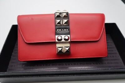 City Calfskin Studded Mini Elektra Crossbody Bag Fuoco Black