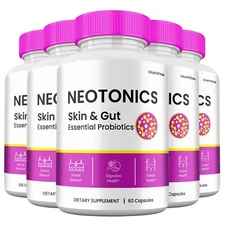Neotonics Capsules for Gut and Skin Health,  Neotonics Supplement (5 Pack)