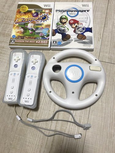 【OFFICIAL】Nintendo Mario Kart wii soft handle remote control set + Bonberman - Picture 1 of 6