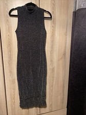 Black Glitter Midi Dress