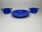 Blue McCoy / Made In USA / Pottery Blue Dinner Ware