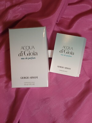 GIORGIO ARMANI Acqua di Gioia EDP, 1 fl oz *NEW, SEALED IN BOX + FREE GIFT!*