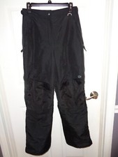 Slalom Women Insulated Snow/Ski Cargo Pants Size Medium Thick Black Winter