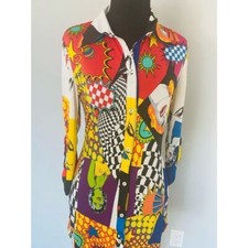 Multicolored shirt dress