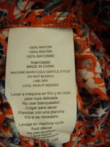 NWT Seven7 sz XL Red Floral Print 100% Rayon Hi Lo Blouse with Crochet Trim - Picture 4 of 5