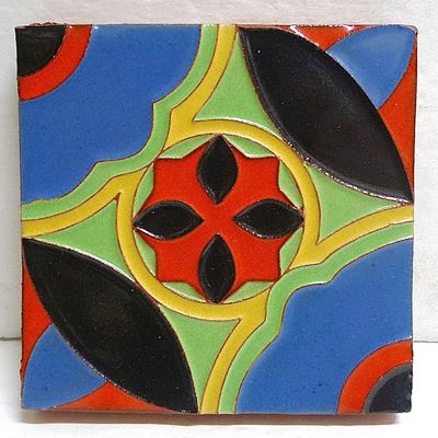 Contemporary Geometric Tile Repro Santa Monica Brick Taylor Stair Risers (d)