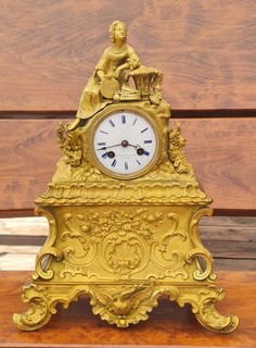 Alte Französische Kaminuhr Bronze Um 1880. Vollfunktionsfähig.