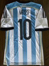Adidas Lionel Messi Argentina Signed Jersey M 2014 Home Fan edition 10 Unused