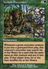 Moderate Play, English MTG Foil Verdant Succession - Foil Odyssey Magic the Gath