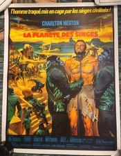 Planet of the Apes '68 Original French Movie Poster SIGNED BY CHARLTON HESTON