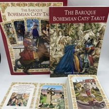BAROQUE BOHEMIAN CATS Tarot 1st Ed ‘04 Deck 200 pg Bk OOP Baba Ukolov RARE Vtg