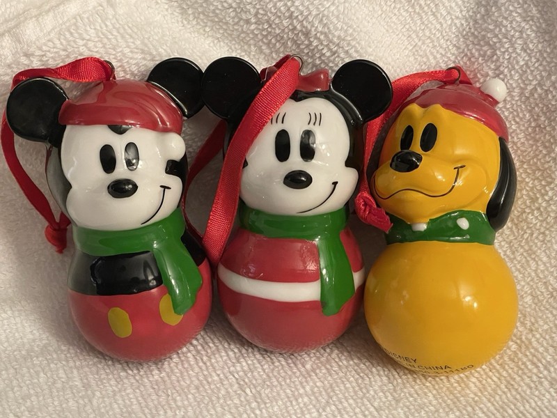 Disney Mickey / Minnie / Pluto Christmas Ornaments