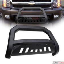 Matte Black Avt Bull Bar Push Bumper Grille Guard For 07-10 Silverado 25003500 Matte Black Avt Bull Bar Push Bumper Grille Guard For 07-10 Silverado 25003500