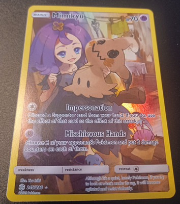 2019 Pokemon Sun & Moon Cosmic Eclipse Mimikyu #245/236 SIR Near Mint