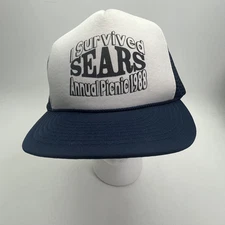 1980s NEW OLD VINTAGE SEARS DEPARTMENT STORE WORK HAT SNAPBACK TRUCKER HAT CAP