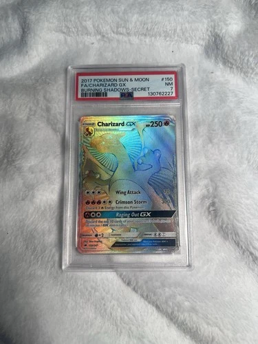 Pokemon TCG Charizard GX 150/147 Burning Shadows PSA 7