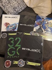 Beyblade X "Prize F" Clear File  Sticker set 5 Count 