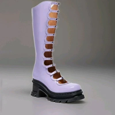 DR. MARTENS Revocation Stiefel KIKI x MARC JACOBS Leder Farbe Lila