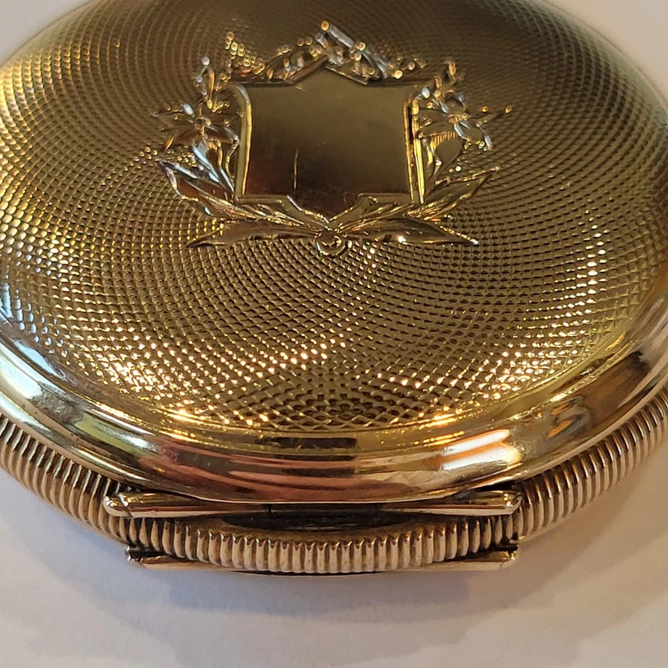 R19 SPECTACULAR AWESOME 1886 WALTHAM 14K SOLID GOLD HUNTER FANCY DIAL! MINTY! - Image 3 of 4