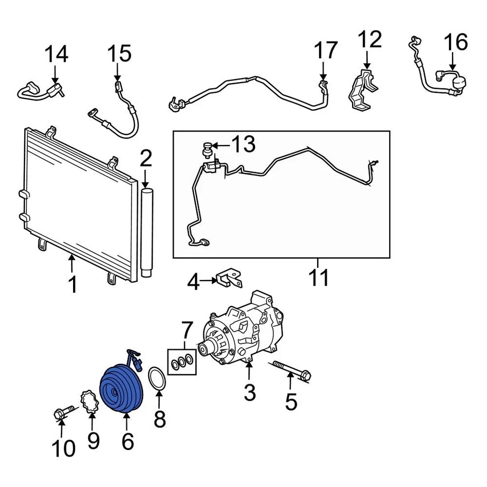 For Lexus ES350 2007-2012 Lexus 8841033150 A/C Compressor Clutch Foto 2 de 2