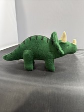 VTG Dakin Dinosaur Triceratops Plush Green 10" Applause Stuffed Animal