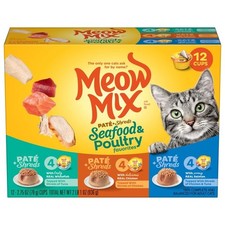 Meow Mix Seafood Favorites Wet Cat Food, Variety 2.75 Ounce (Pack of 12) 6.54 per gallon