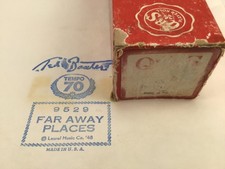 QRS Player Piano Far Away Places 9529 Laurel Music 1948 Ted Baxter Word Rioll