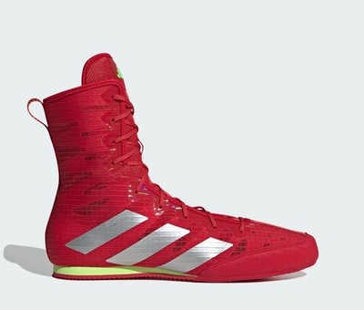 Adidas Box Hog 4 Boxing MMA Shoes Red Silver Yellow JP9846 Mens Sz 9.5 /W 10.5