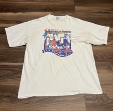 Mens Vintage Budweiser Anheuser Busch Shirt 90s XL Beer