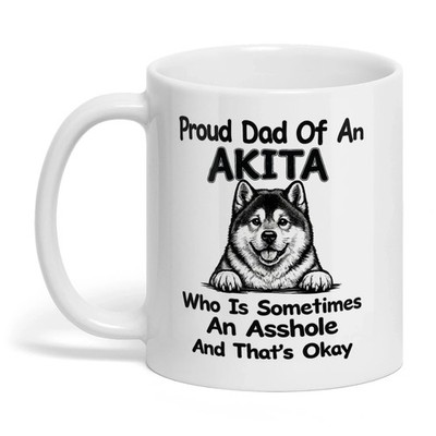 Father's Day Akita Dad Gift,Akita Ken,Akita Inu Dad Funny Gift,Cup,Coffee Mug