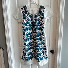 Indian Embroidered Kurti Tunic Dress Floral Boho Ethnic Cotton Sheer Sleeves