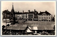 Market Place Mansfield 1950s Black & White England RPPC