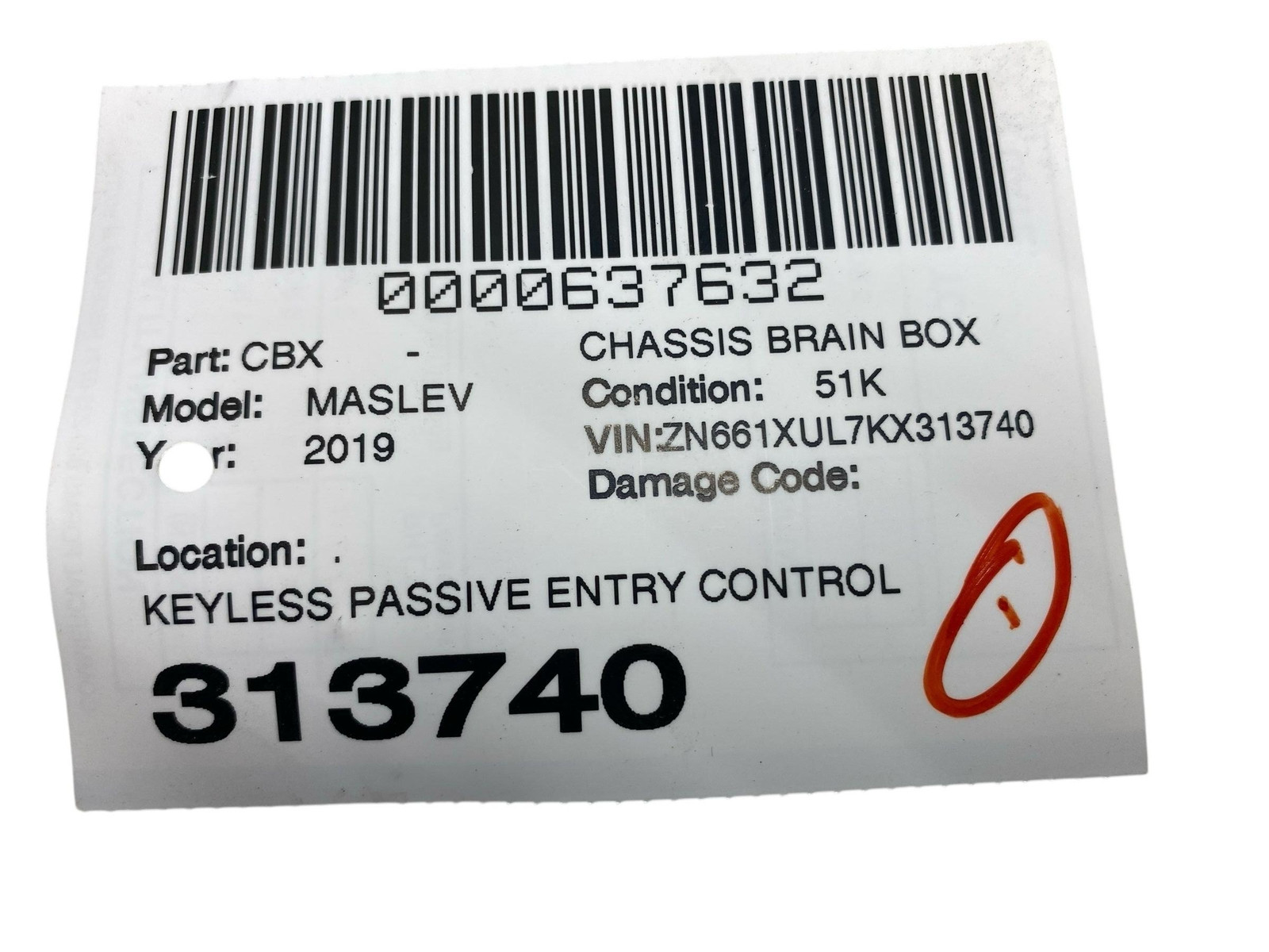 2017-2024 MASERATI LEVANTE KEYLESS PASSIVE ENTRY CONTROL MODULE UNIT 670105418