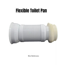 Pan Connector Extra Short - Universal WC Flexi Fits Pipe 100-120mm, WC 80-110mm