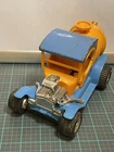 Vintage 1970s Tonka T's 1345 Pressed Steel 7" Blue & Orange Track Duster