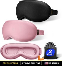 2 Pack Weighted Blackout Sleep Masks - Gentle Pressure for Restful Sleep