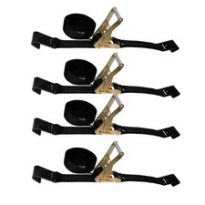 4 Pack Flat Hook Ratchet Straps 2" x 40' Heavy Duty Tie Down 3333 LBS