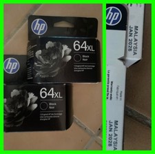 NEW - HP 64XL Black Ink Cartridge 2pk Combo Sealed Boxes  Foil 2028