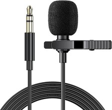 NHOPEEW 3.5mm Car Microphone for Car Stereo Universal Portable 5ft Lavalier Clip