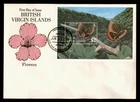 DR WHO 1991 BRITISH VIRGIN ISLANDS FDC BUTTERFLY S/S $2 R65108