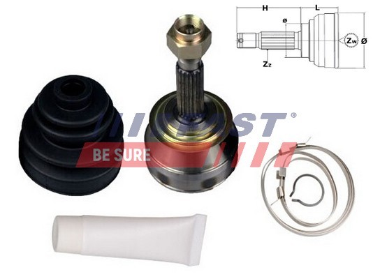 Fast Gelenksatz Antriebswelle Radseitig FüR Fiat Panda 141_ 750 1000 I.E Cat-image