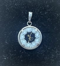 Millefiori Muranoglas Anhänger 925 Sterling Silber Schmuck