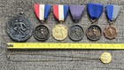 vtg 1980's Marathon Running Race Track Medal Award Medallion Pin Necklace Lot — photo 1