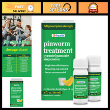 Pinworm Treatment Oral Suspension, Pyrantel Pamoate, Family Pack, Banana Flavor,