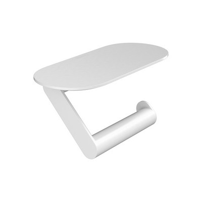 Hansgrohe 27928700 WallStoris Toilet Paper Holder with Shelf in Matte White